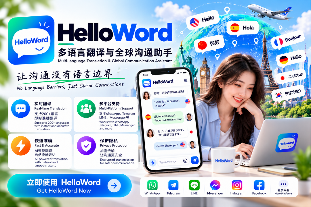 HelloWord消息翻译设置使用技巧
